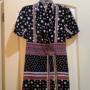 Avec Les Filles Patterned Wrap Dress